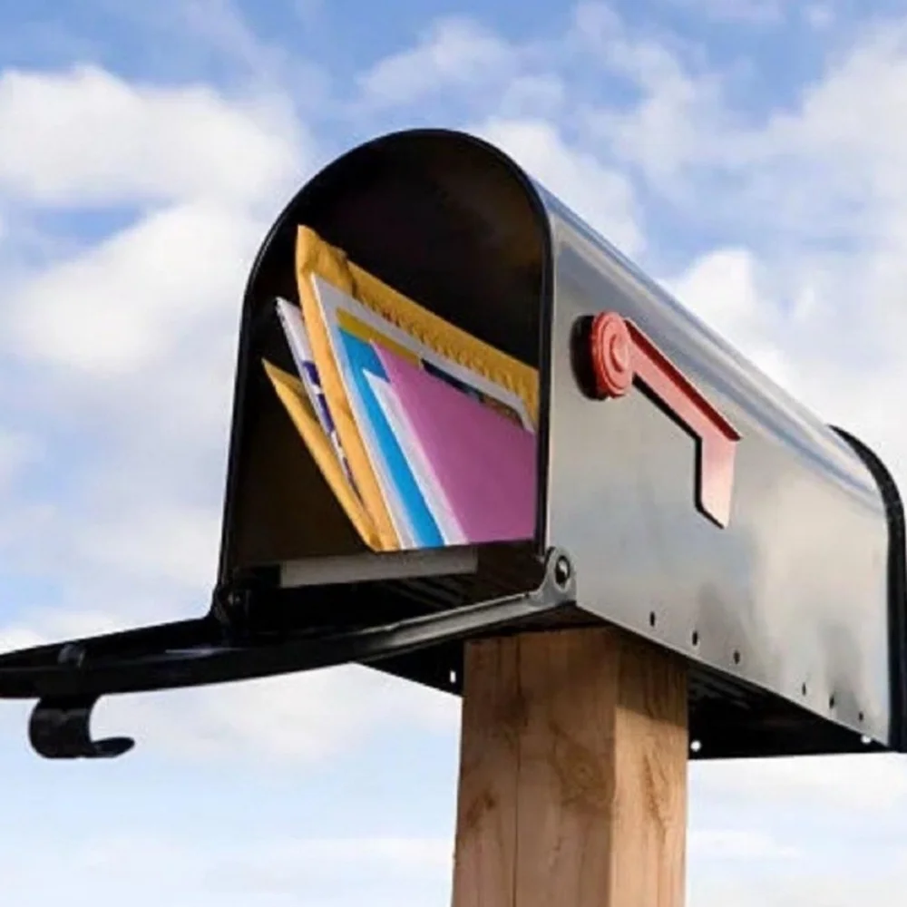 Black Metal Mailbox